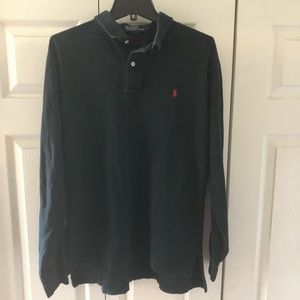 Vintage Black Long Sleeved Polo Ralph Lauren Shirt